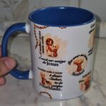Caneca com alça e interior colorido